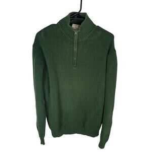Timberland Authentic Outdoor Gear L/G Green Half-Zip Pullover Sweater